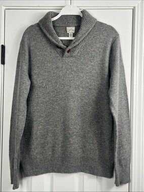 J. Crew Rugged Marino Shawl Collar Knit Sweater Size Large | Cozy Fall Sweater